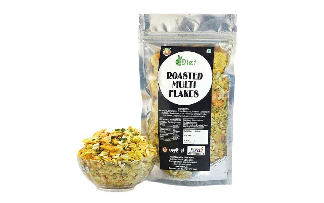 D4Diet Roasted Multi Flakes    Shrink Pack  200 grams